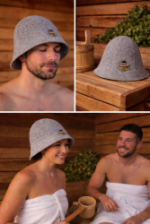 Klobouk do sauny s v��ivkou, �ed�