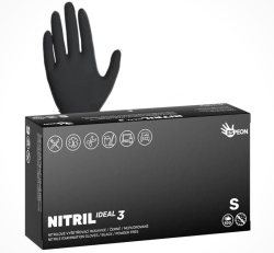 Nitrilov rukavice NITRIL IDEAL3 100 ks, ern