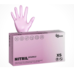 Nitrilov rukavice NITRIL SPARKLE 100 ks, perleov rov