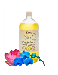 Verana rostlinný Masážní olej Orchidej a Lotosový květ 1000 ml