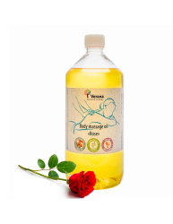 Verana rostlinný Masážní olej Růže 1000 ml